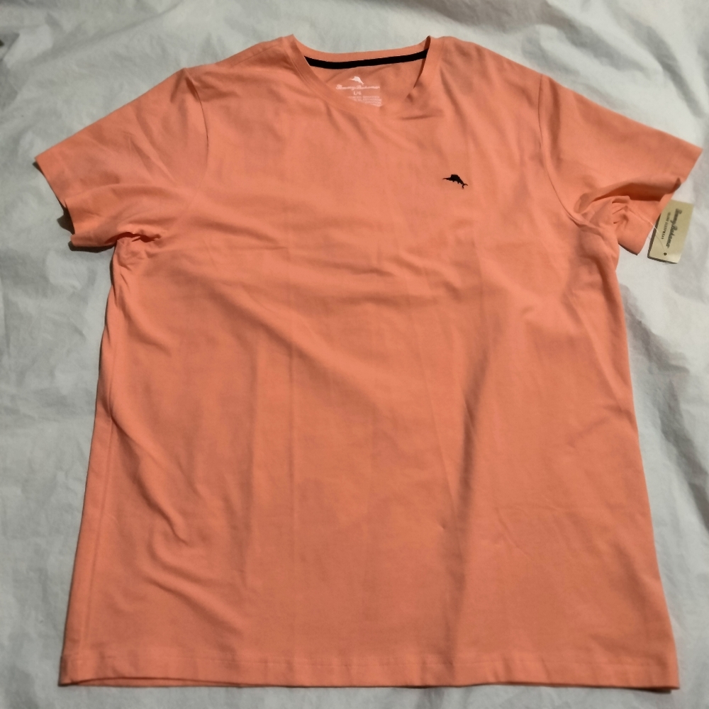 Tommy Bahama Men's T-Shirt Cotton/Spandex Blend Sleepwear TB61925T Corl Sz L